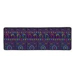 Colorful Indian Elephant Pattern Print Long Kitchen Mat