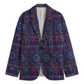 Colorful Indian Elephant Pattern Print Men's Blazer