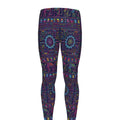 Colorful Indian Elephant Pattern Print Men's Leggings