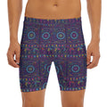 Colorful Indian Elephant Pattern Print Men's Long Boxer Briefs