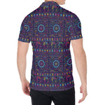 Colorful Indian Elephant Pattern Print Men's Shirt