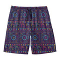 Colorful Indian Elephant Pattern Print Men's Swim Trunks