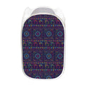 Colorful Indian Elephant Pattern Print Mesh Laundry Hamper