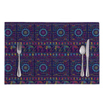 Colorful Indian Elephant Pattern Print Placemat