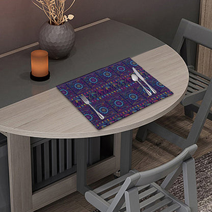 Colorful Indian Elephant Pattern Print Placemat