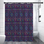 Colorful Indian Elephant Pattern Print Premium Shower Curtain