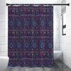 Colorful Indian Elephant Pattern Print Premium Shower Curtain