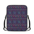 Colorful Indian Elephant Pattern Print Rectangular Crossbody Bag