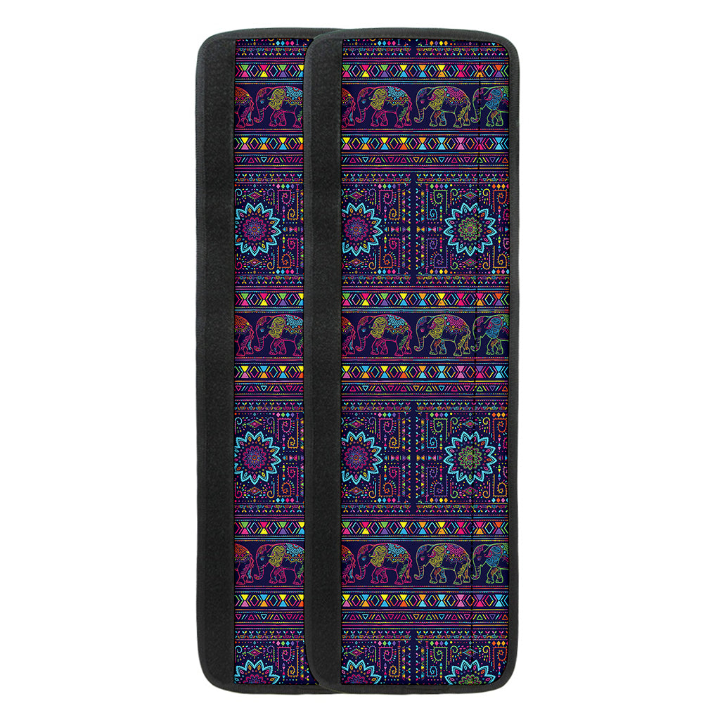 Colorful Indian Elephant Pattern Print Refrigerator Handle Covers