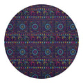 Colorful Indian Elephant Pattern Print Round Blanket
