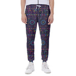 Colorful Indian Elephant Pattern Print Scuba Joggers