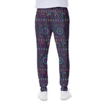 Colorful Indian Elephant Pattern Print Scuba Joggers