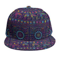 Colorful Indian Elephant Pattern Print Snapback Cap
