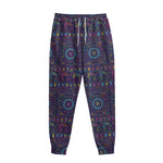 Colorful Indian Elephant Pattern Print Sweatpants