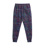 Colorful Indian Elephant Pattern Print Sweatpants
