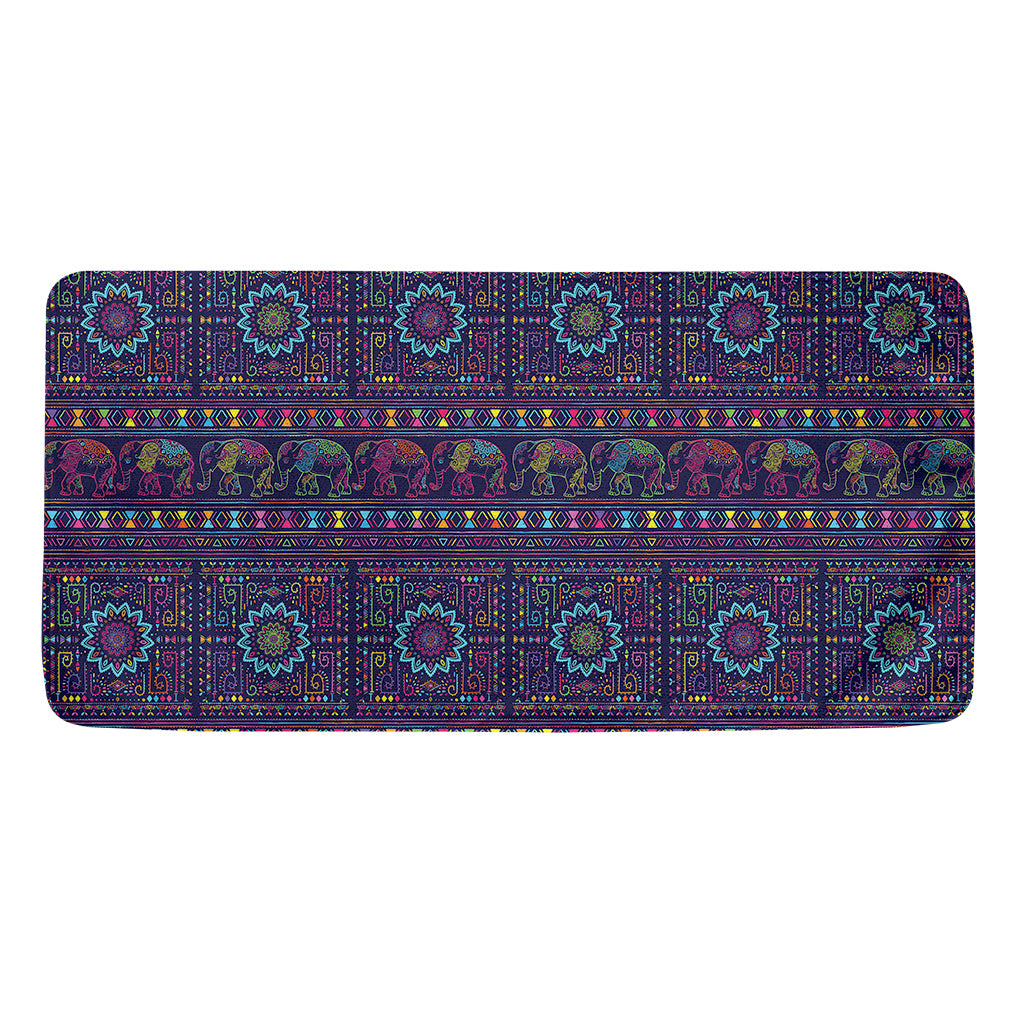 Colorful Indian Elephant Pattern Print Towel