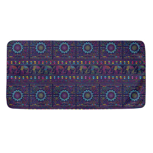 Colorful Indian Elephant Pattern Print Towel