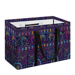 Colorful Indian Elephant Pattern Print Utility Tote Bag