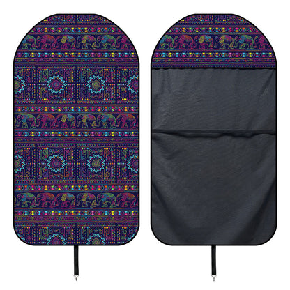 Colorful Indian Elephant Pattern Print Waterproof Car Seat Cover