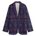 Colorful Indian Elephant Pattern Print Women's Cotton Blazer
