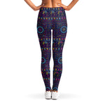 Colorful Indian Elephant Pattern Print Women's Leggings