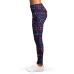 Colorful Indian Elephant Pattern Print Women's Leggings