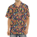 Colorful Indian Paisley Pattern Print Aloha Shirt