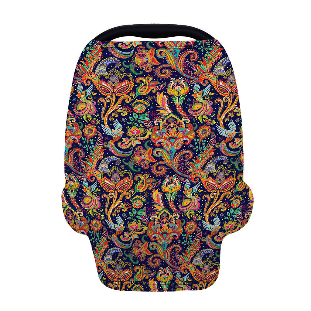 Colorful Indian Paisley Pattern Print Baby Seat Cover