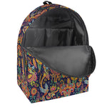 Colorful Indian Paisley Pattern Print Backpack