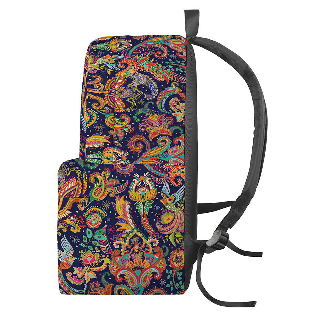 Colorful Indian Paisley Pattern Print Backpack
