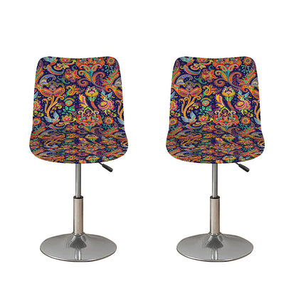 Colorful Indian Paisley Pattern Print Bar Stool Covers
