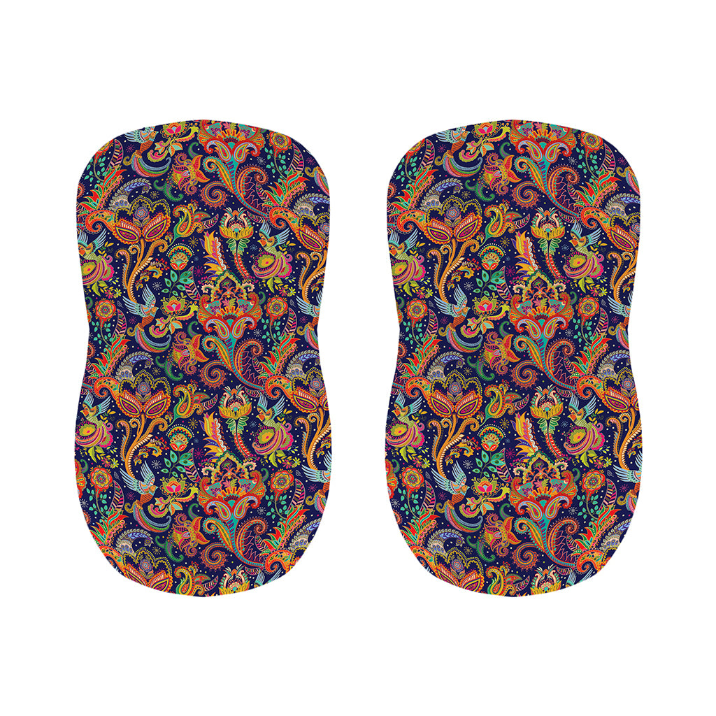 Colorful Indian Paisley Pattern Print Bar Stool Covers