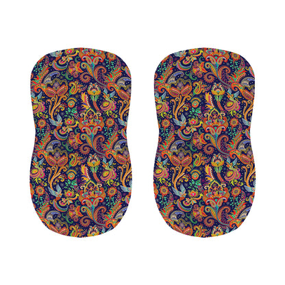 Colorful Indian Paisley Pattern Print Bar Stool Covers