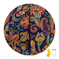 Colorful Indian Paisley Pattern Print Basketball