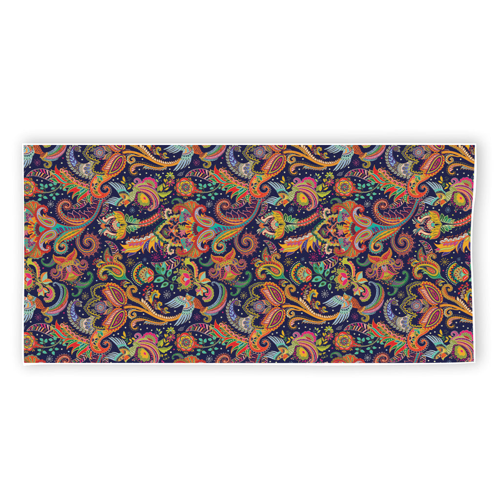 Colorful Indian Paisley Pattern Print Beach Towel