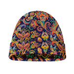 Colorful Indian Paisley Pattern Print Beanie