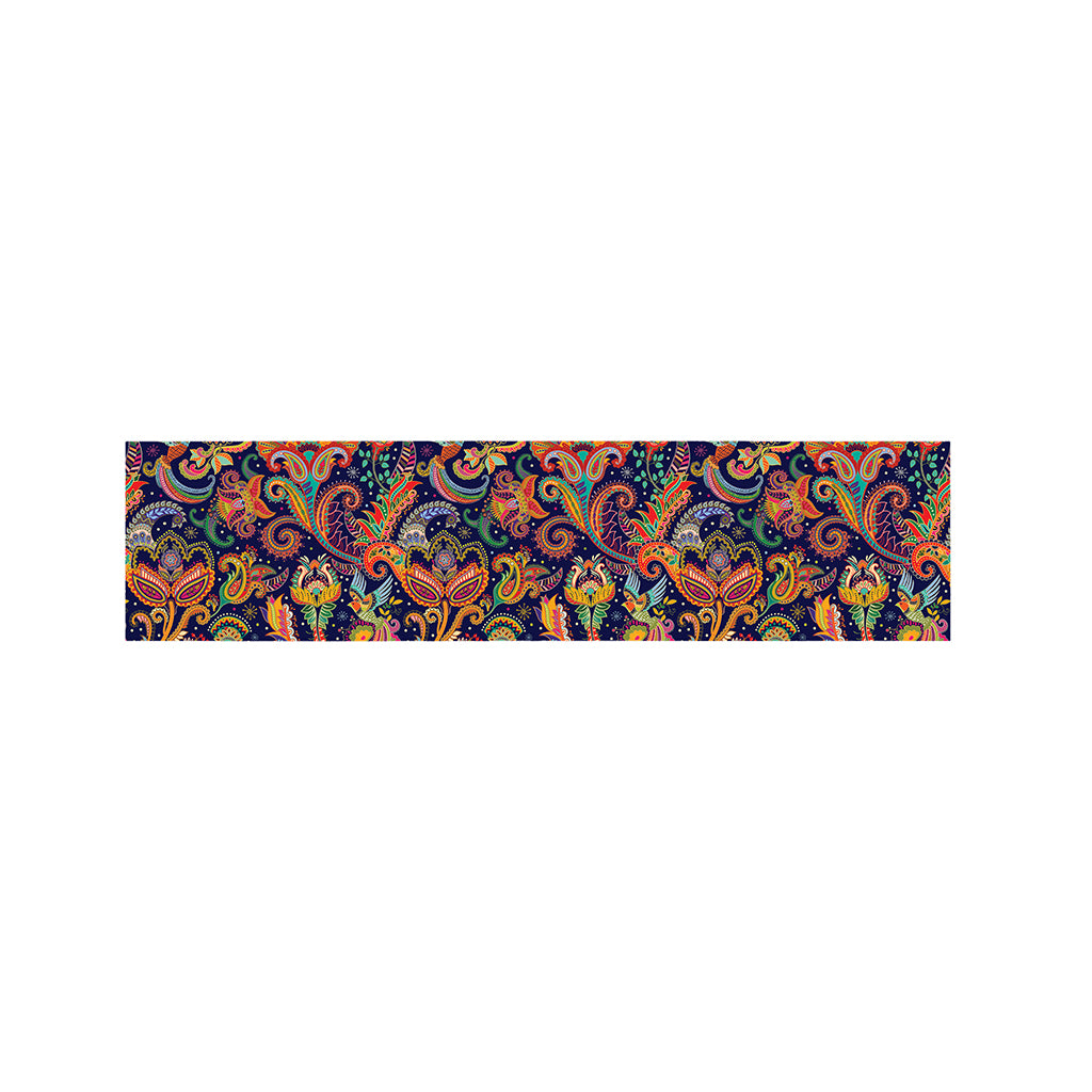 Colorful Indian Paisley Pattern Print Bed Runner