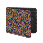 Colorful Indian Paisley Pattern Print Bifold Wallet