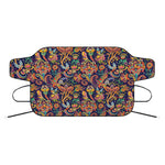 Colorful Indian Paisley Pattern Print Car Windshield Snow Cover