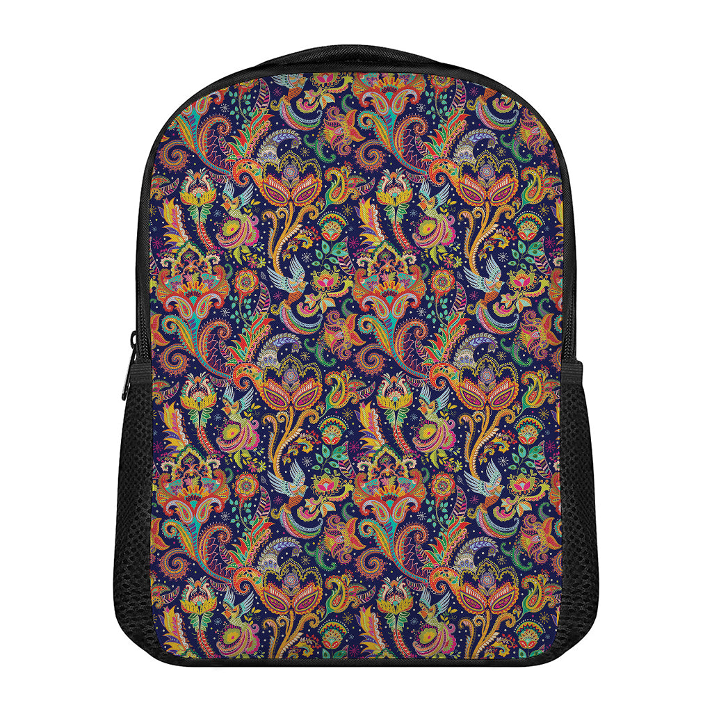 Colorful Indian Paisley Pattern Print Casual Backpack