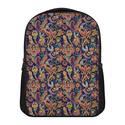 Colorful Indian Paisley Pattern Print Casual Backpack