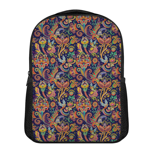 Colorful Indian Paisley Pattern Print Casual Backpack