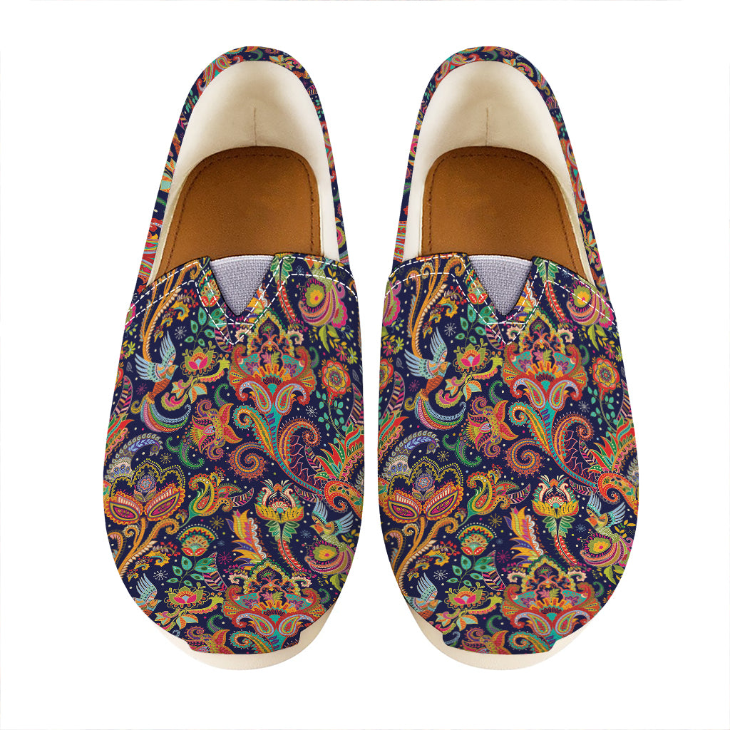 Colorful Indian Paisley Pattern Print Casual Shoes