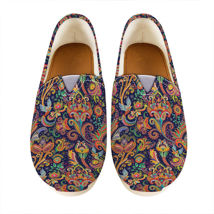 Colorful Indian Paisley Pattern Print Casual Shoes