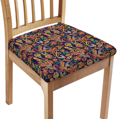 Colorful Indian Paisley Pattern Print Chair Cushion Cover