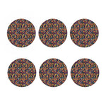Colorful Indian Paisley Pattern Print Coaster Set