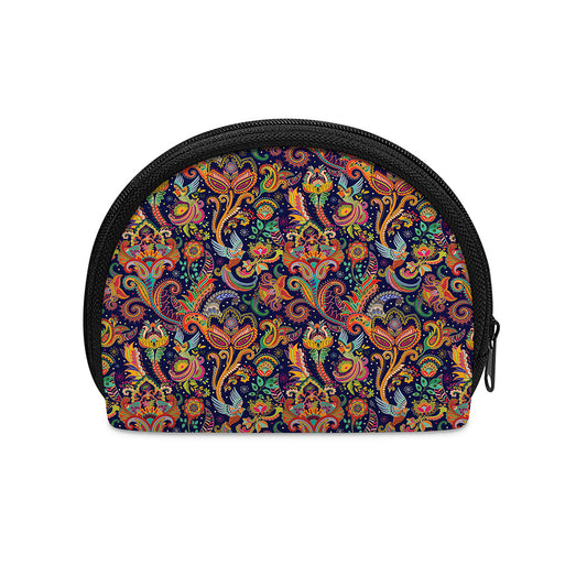 Colorful Indian Paisley Pattern Print Coin Purse