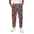 Colorful Indian Paisley Pattern Print Cotton Sweatpants