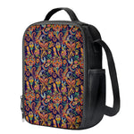 Colorful Indian Paisley Pattern Print Crossbody Lunch Bag