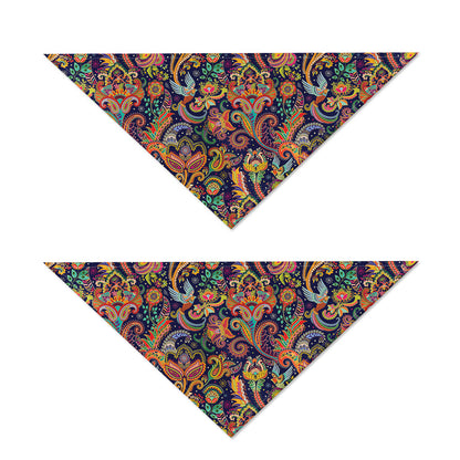 Colorful Indian Paisley Pattern Print Dog Bandana